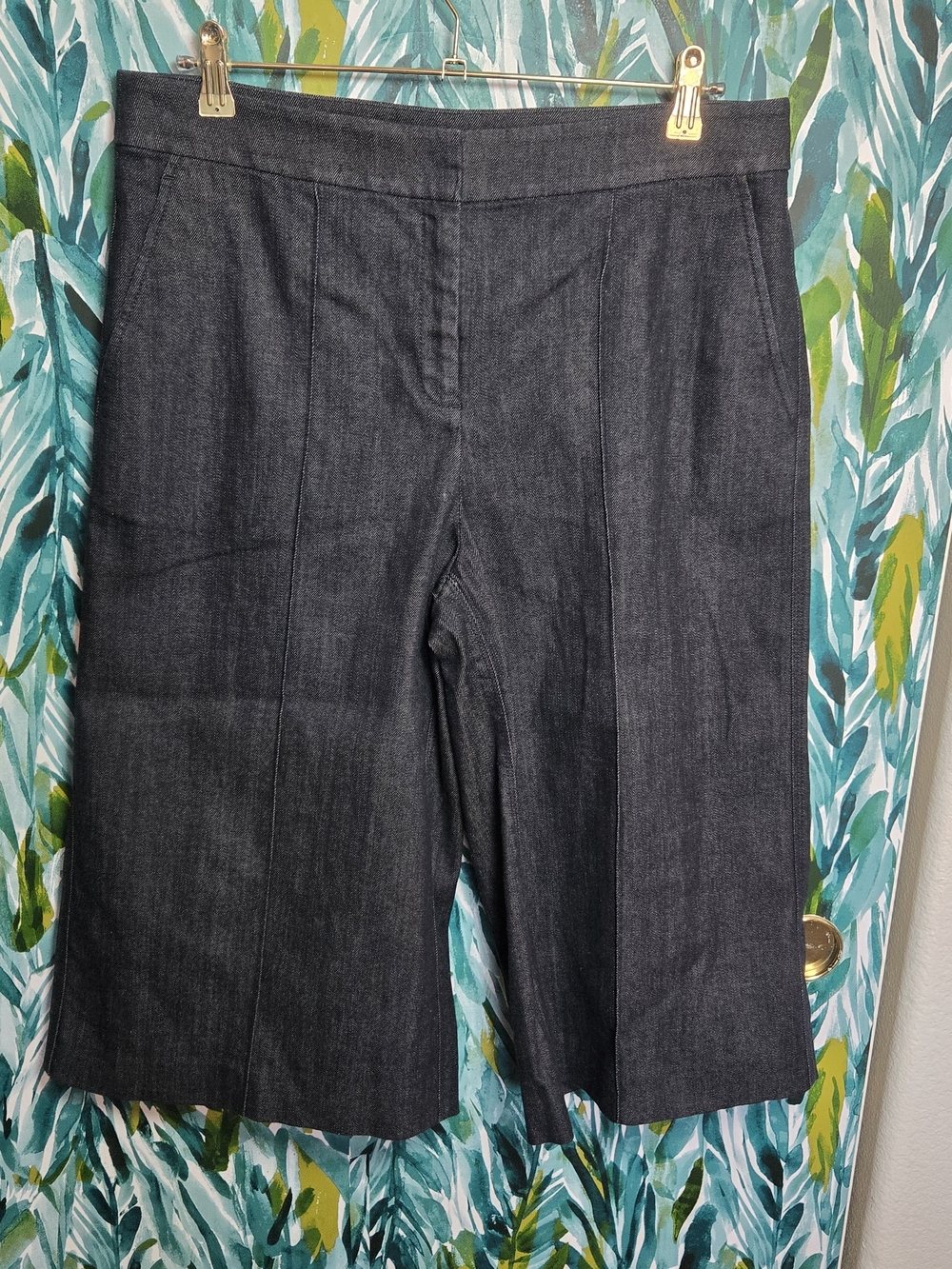 Lafayette 148 New York Morton Denim Culottes Pants Size 12